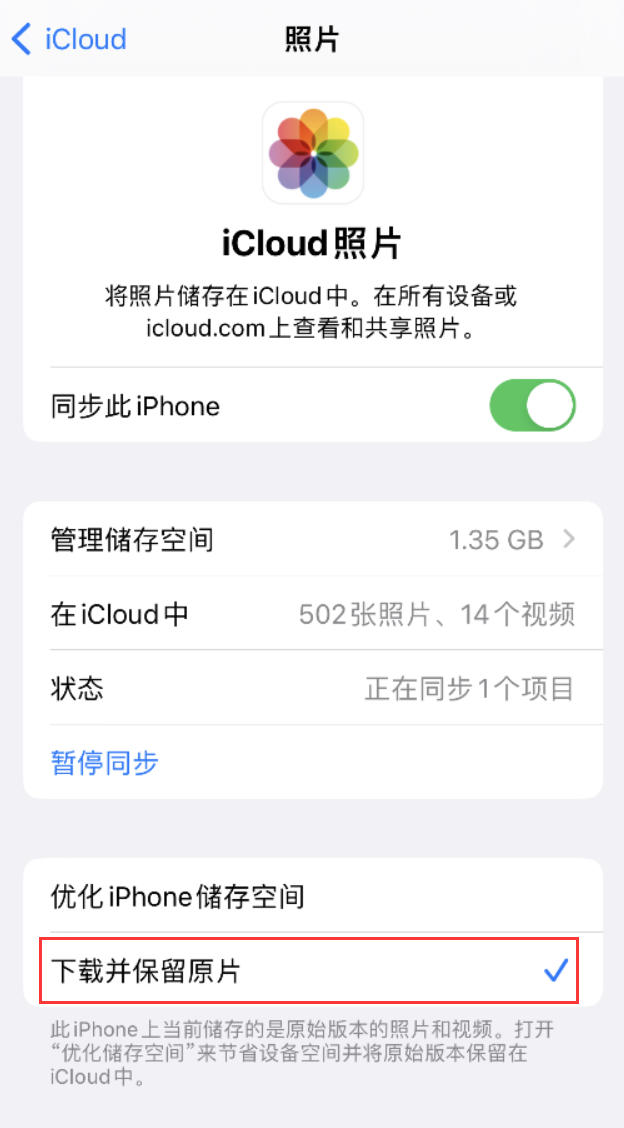 珠山苹果手机维修分享iPhone 无法加载高质量照片怎么办 