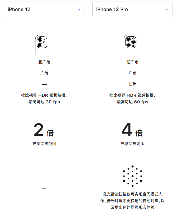 珠山苹果手机维修分享苹果 iPhone 12 与 iPhone 12 Pro 选哪款 